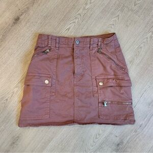 Free People Mauve Pink Cargo Mini Skirt